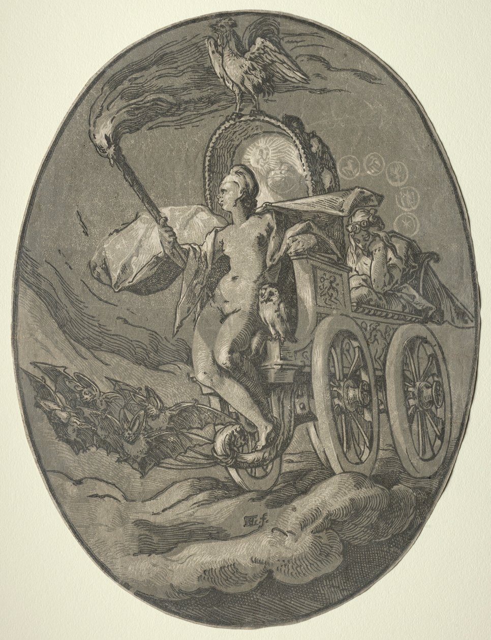 Sedm božstev: Nox Nox, 1588-1590. od Hendrik Goltzius