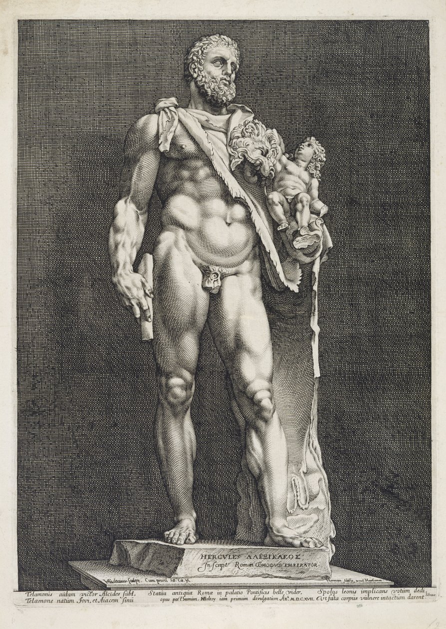 Císař Commodus jako Herkules od Hendrik Goltzius