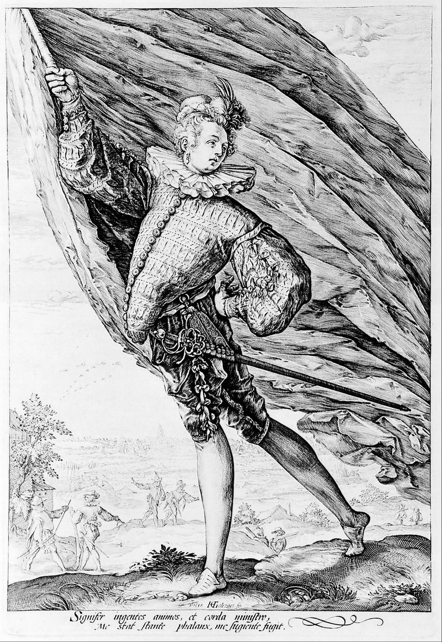 Velký nositel standarty od Hendrik Goltzius
