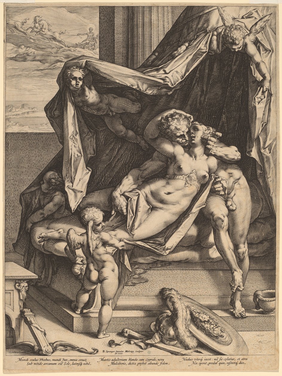 Mars a Venuše od Hendrik Goltzius, after Bartholomaeus Spranger