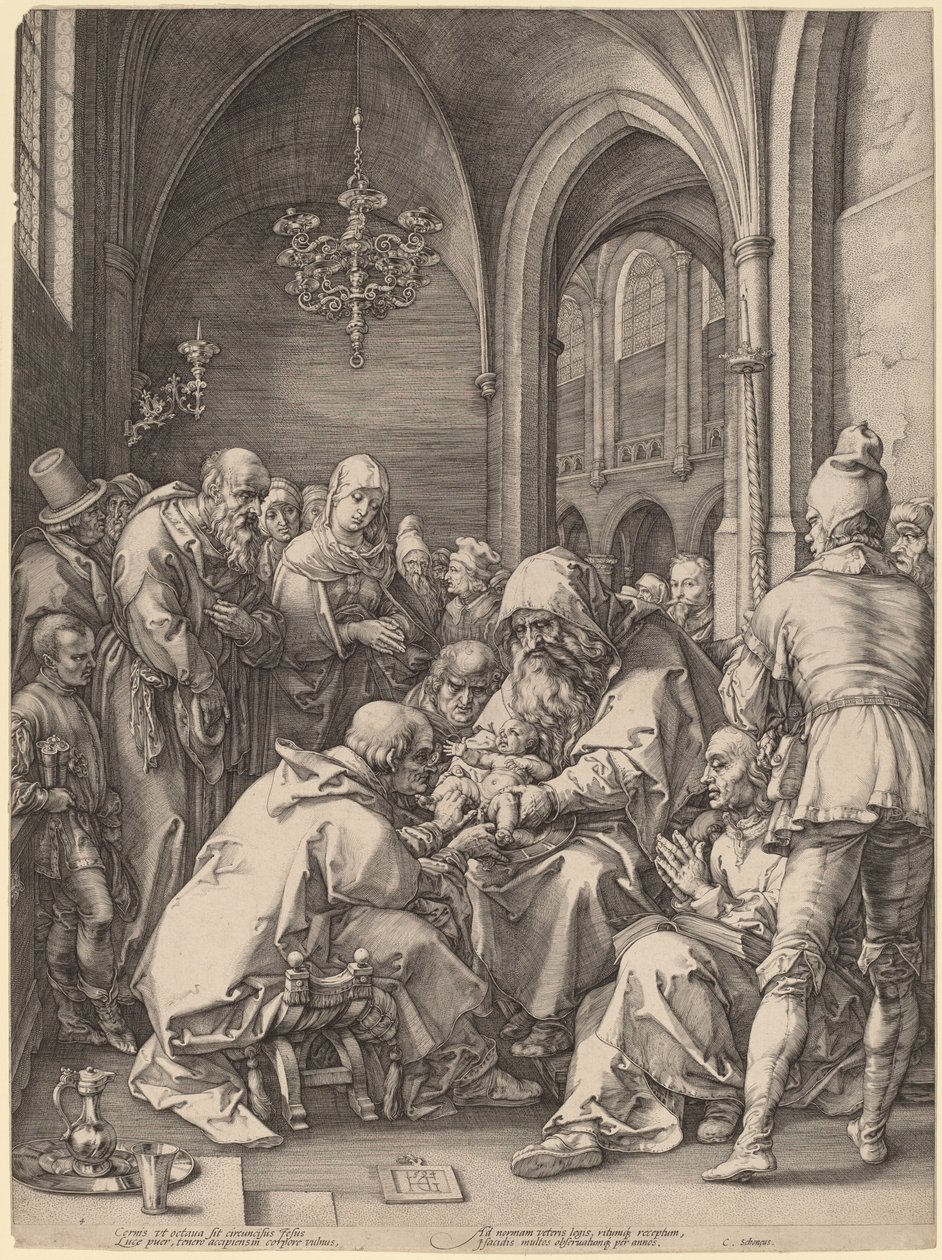 Obřízka od Hendrik Goltzius in the style of Albrecht Dürer