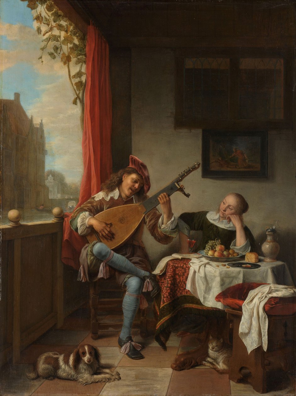 Hráč na loutnu od Hendrik Martensz Sorgh