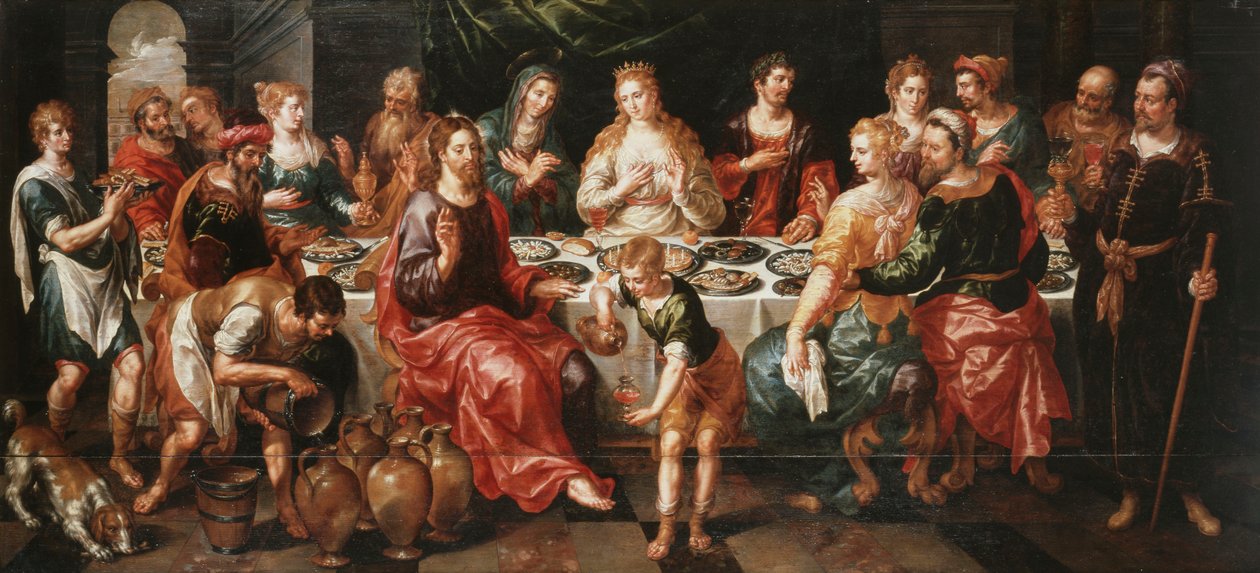 Svatba v Káně, od Hendrick de Clerck