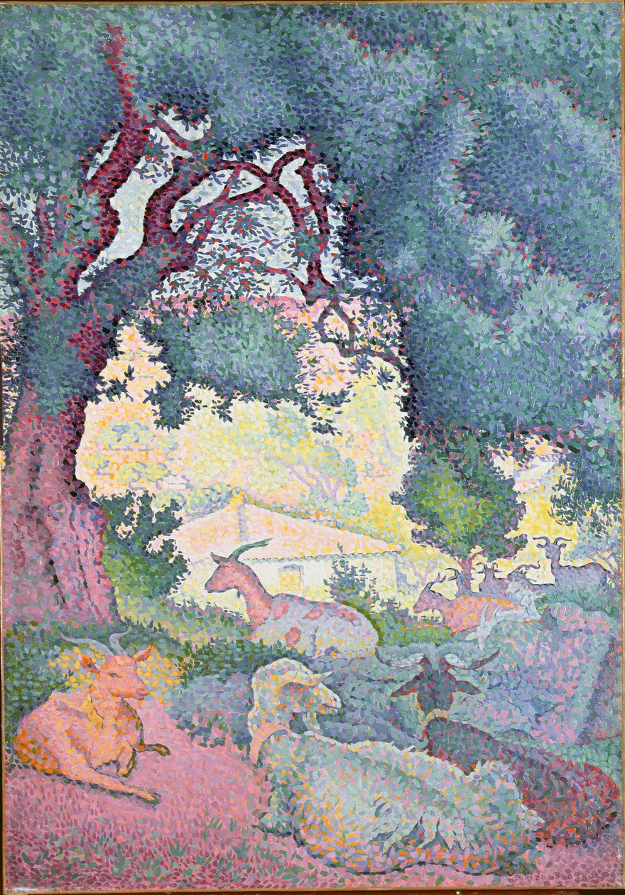 Krajina s kozami, 1895 od Henri Edmond Cross
