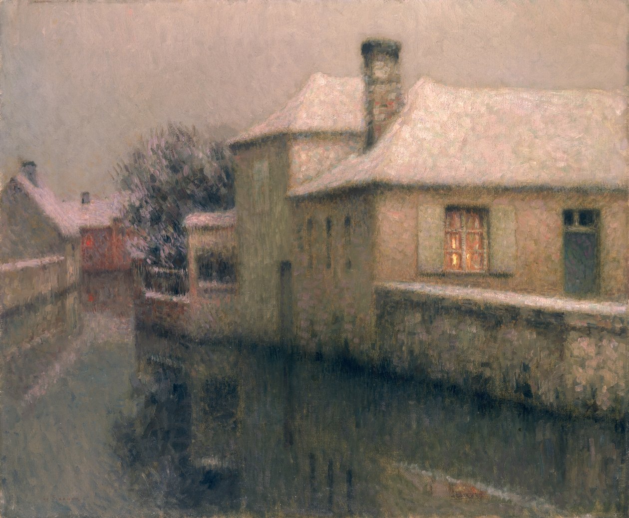 Nemours (Seine at Marne) kolem roku 1903 od Henri Eugene Augustin Le Sidaner