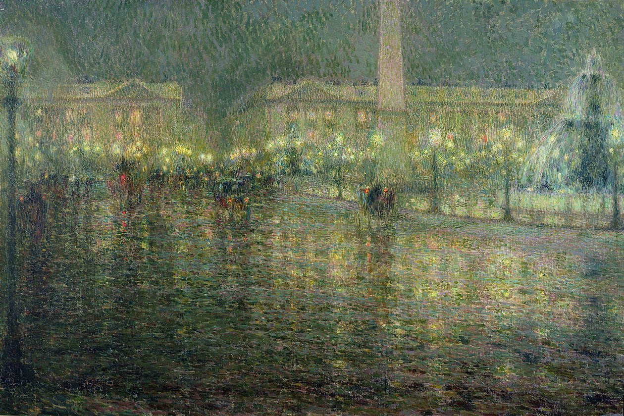 Place de la Concorde, kolem roku 1909 od Henri Eugene Augustin Le Sidaner