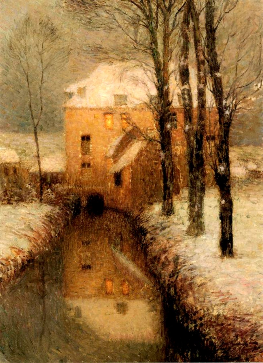 Kanál v zimě, 1901 od Henri Eugene Augustin Le Sidaner