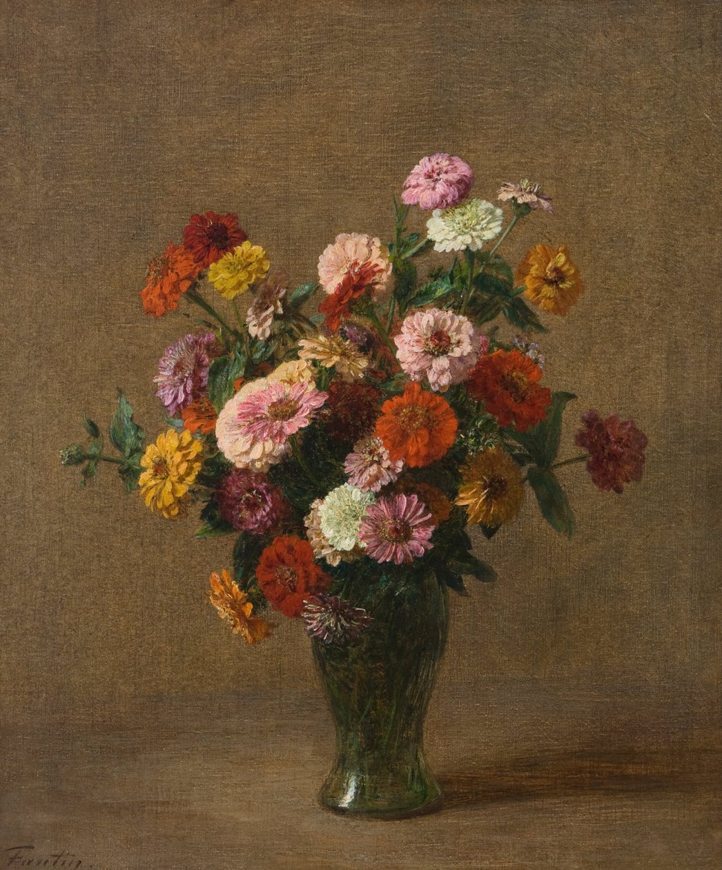Zinnie od Ignace Henri Jean Fantin Latour