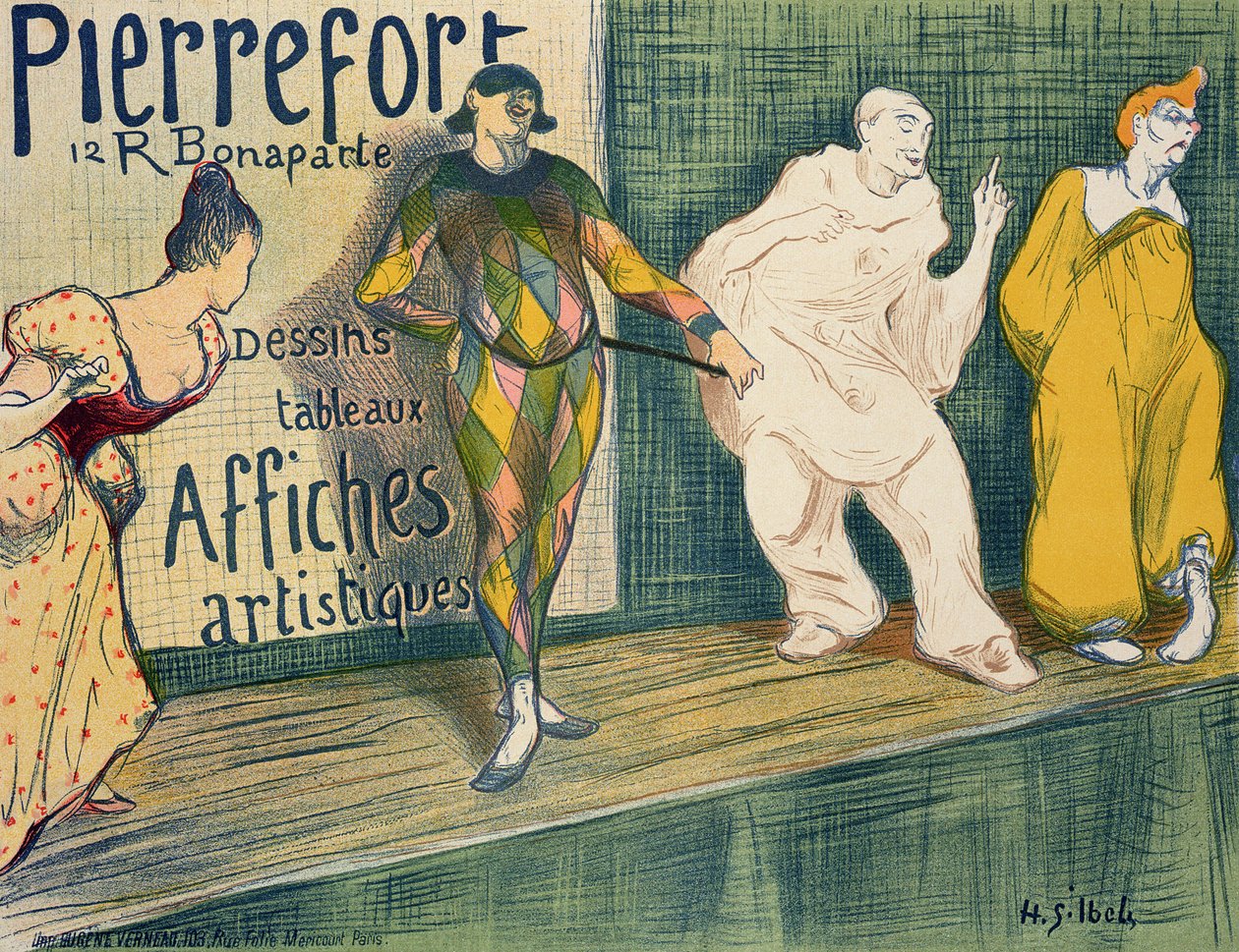 Reprodukce reklamního plakátu "Pierrefort Artistic Posters", Rue Bonaparte, 1897. od Henri Gabriel Ibels