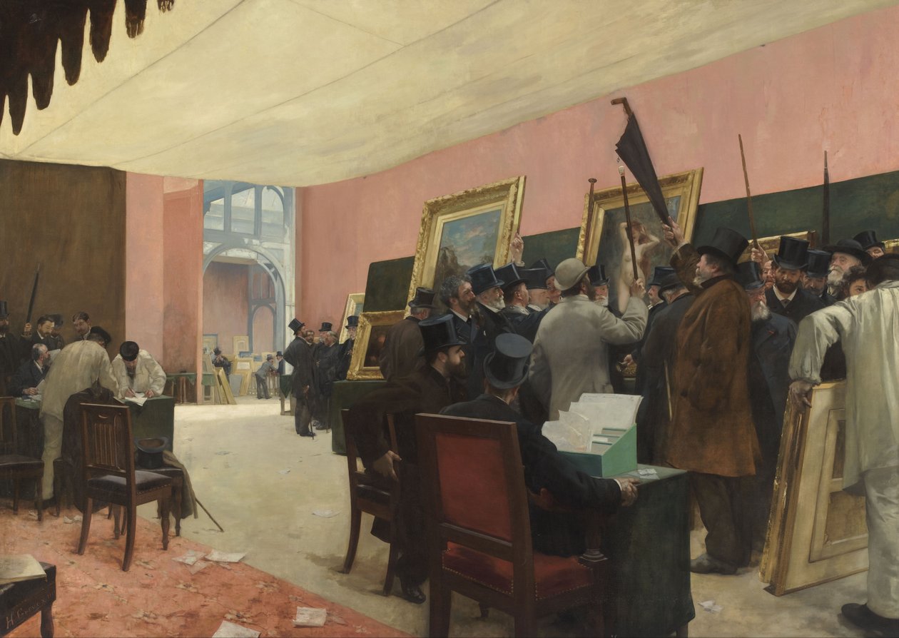 Zasedání malířské poroty od Henri Gervex