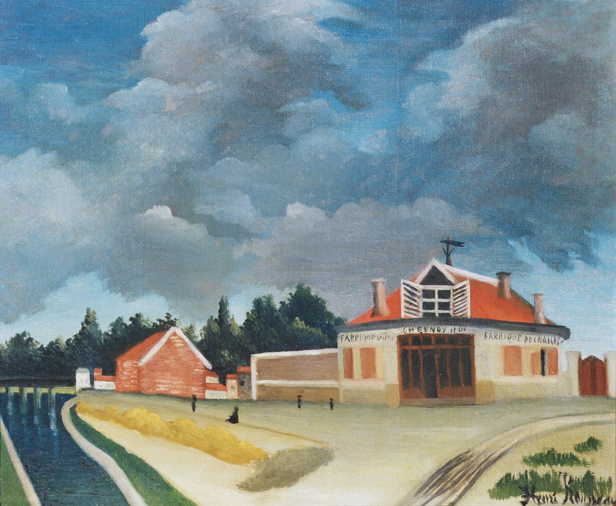 Továrna na židle v Alfortville, kolem roku 1897 (viz také 309518) od Henri Rousseau