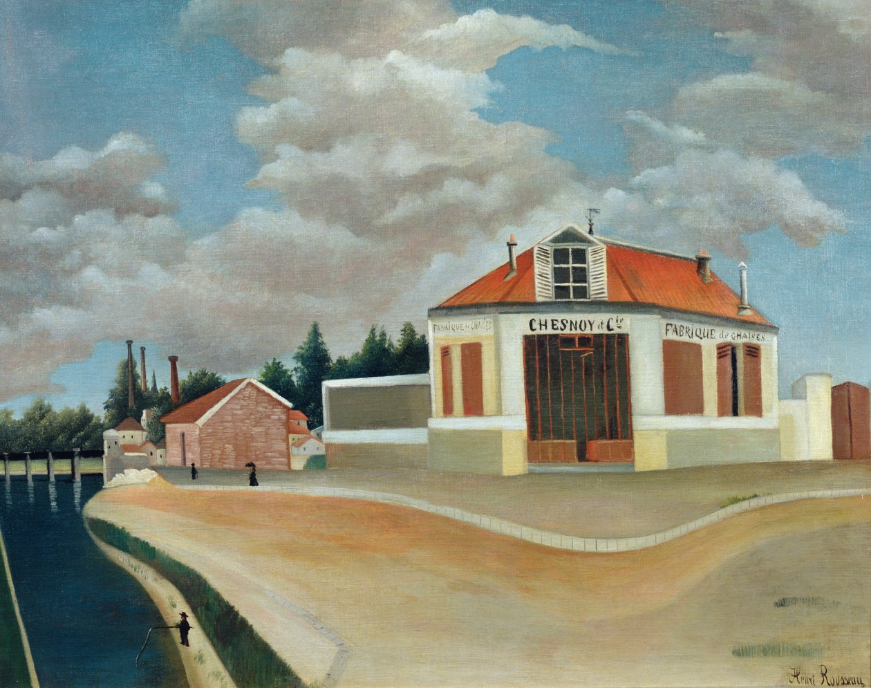 Továrna na židle v Alfortville, kolem roku 1897 (viz také 309519) od Henri Rousseau