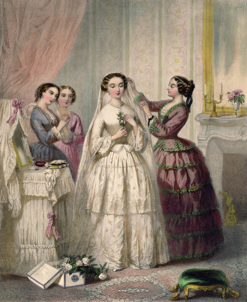 Nevěsta, ryl J. Battannier, 1852-53 od Henri Lafon