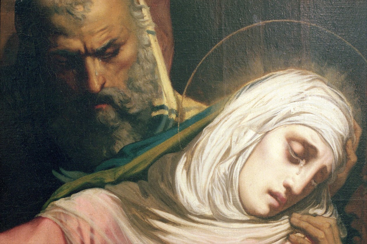 Panna Maria u paty kříže, 1847 (detail) (viz také 248129 a 252683) od Henri Lehmann