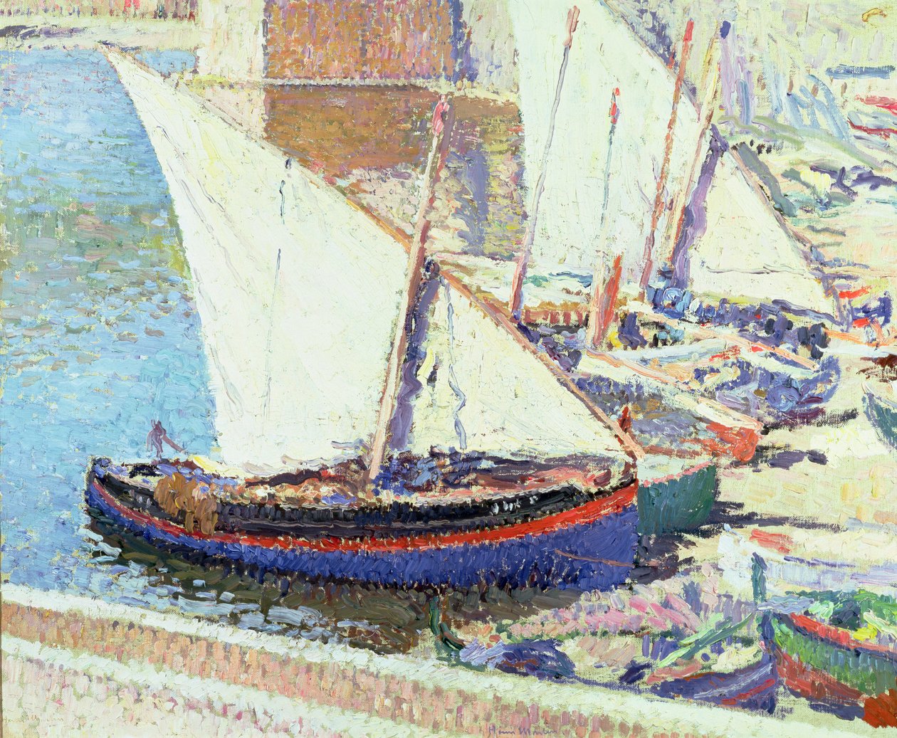 Rybářské lodě od Henri Martin