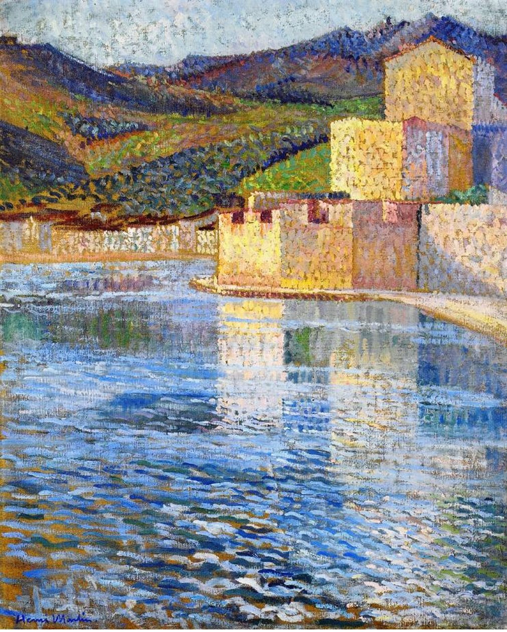 Hradby Collioure, kolem roku 1915 od Henri Martin