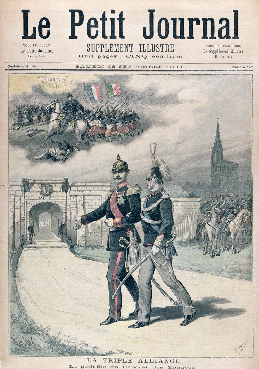 Trojspolek, ilustrace z časopisu Le Petit Journal 1893 od Henri Meyer
