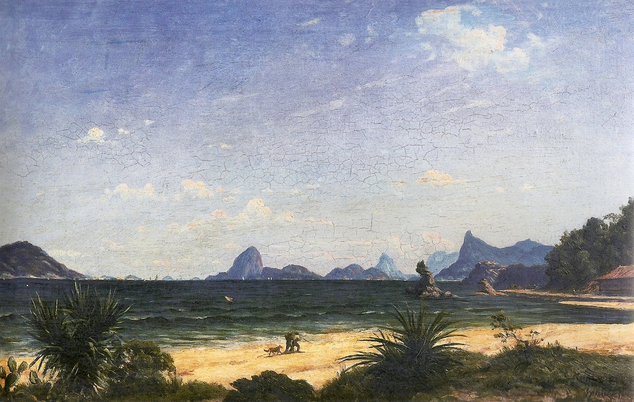 Vstup do zátoky Rio de Janeiro z pláže Icarai v Niteroi od Henri Nicolas Vinet