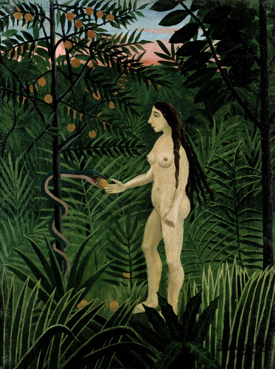 Eve, asi 1906-07 od Henri Rousseau