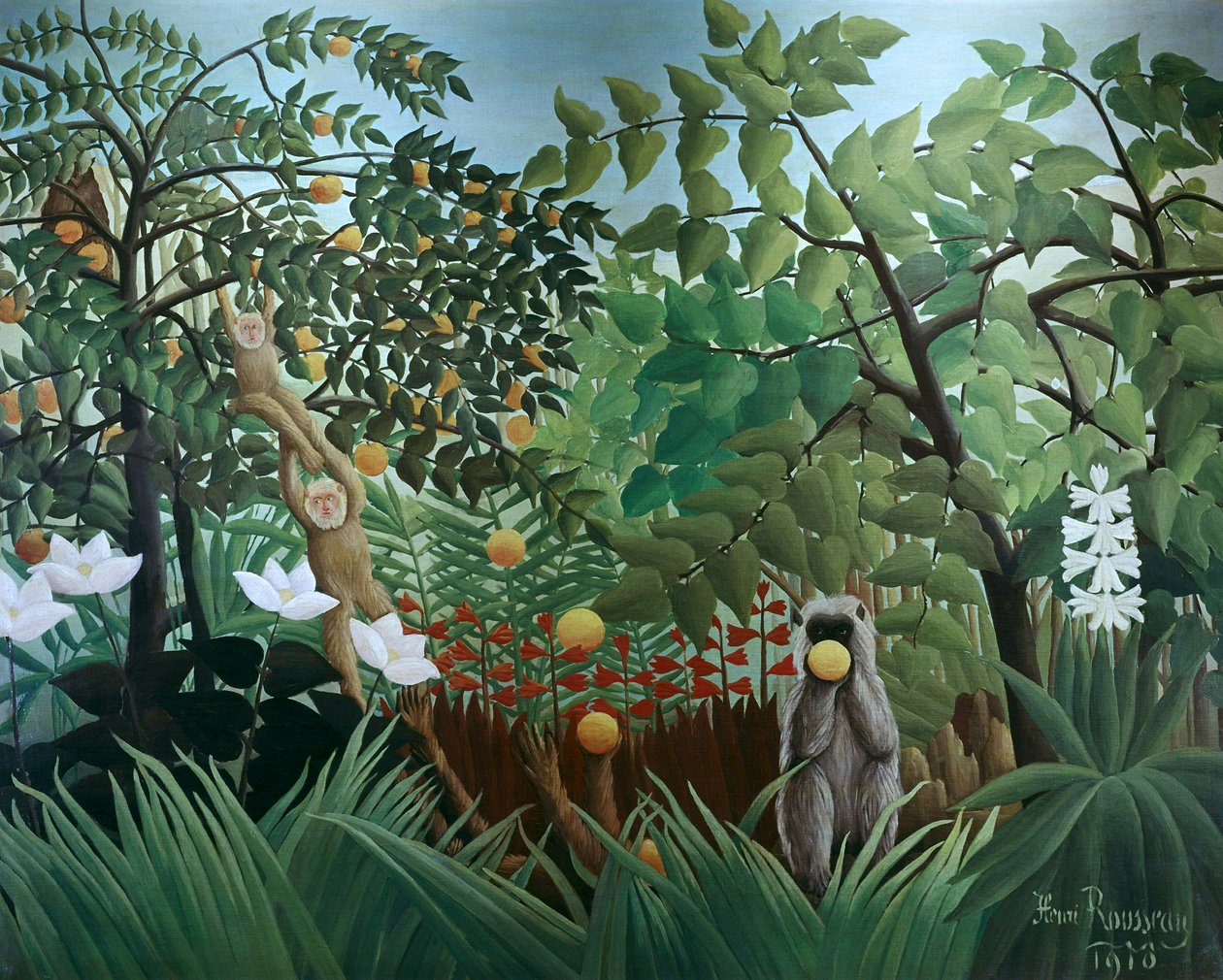 Exotická krajina, 1910 od Henri Rousseau