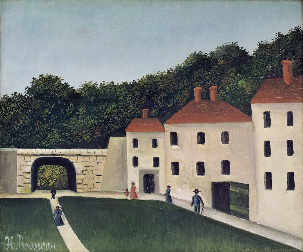 Chodci v parku, 1908 od Henri Rousseau