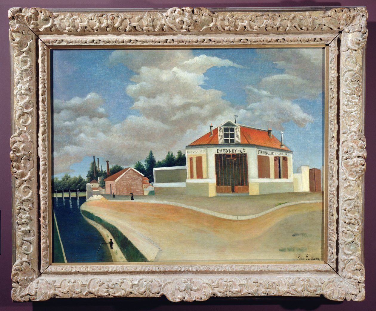 Továrna na židle v Alfortville, kolem roku 1897 (viz také 869820) od Henri Rousseau