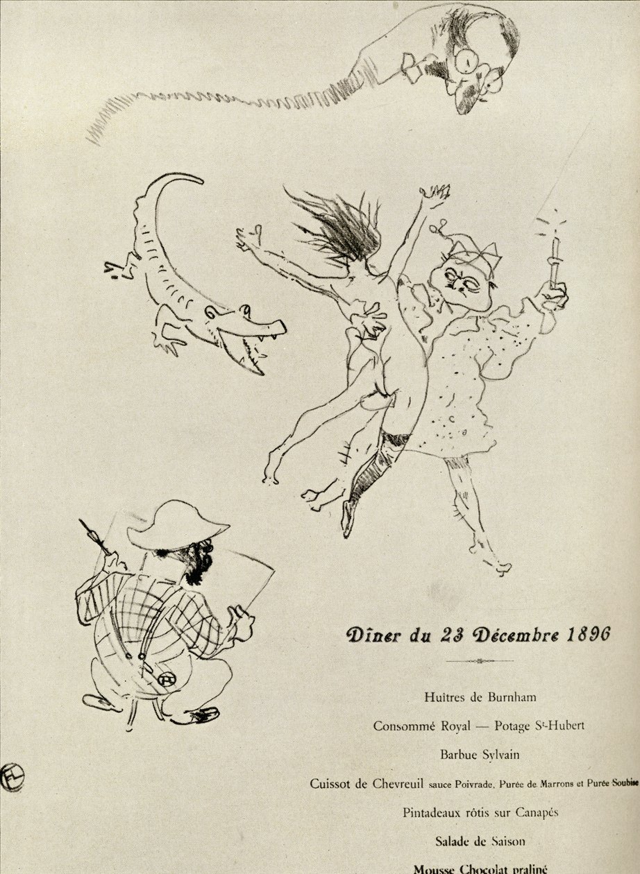 Menu z Le Crocodile, 1896, z 