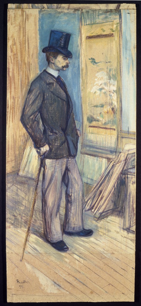 Portrét M. Paula Sescau, 1891 (olej a kvaš na kartonu) od Henri de Toulouse Lautrec