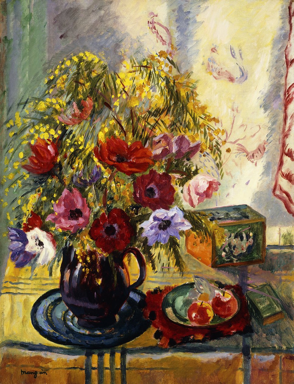 Květiny a ovoce; Fleurs a ovoce od Henri Charles Manguin