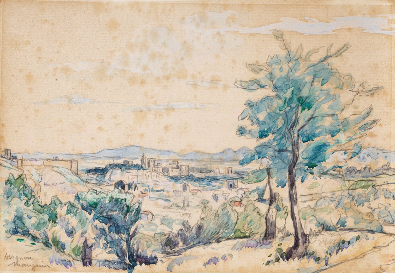 Papežský palác - Avignon od Henri Charles Manguin