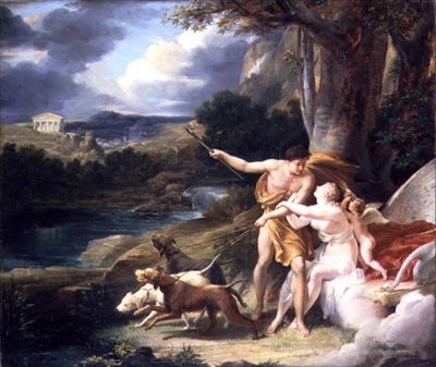 Venuše a Adonis od Henri Alexandre Georges Regnault
