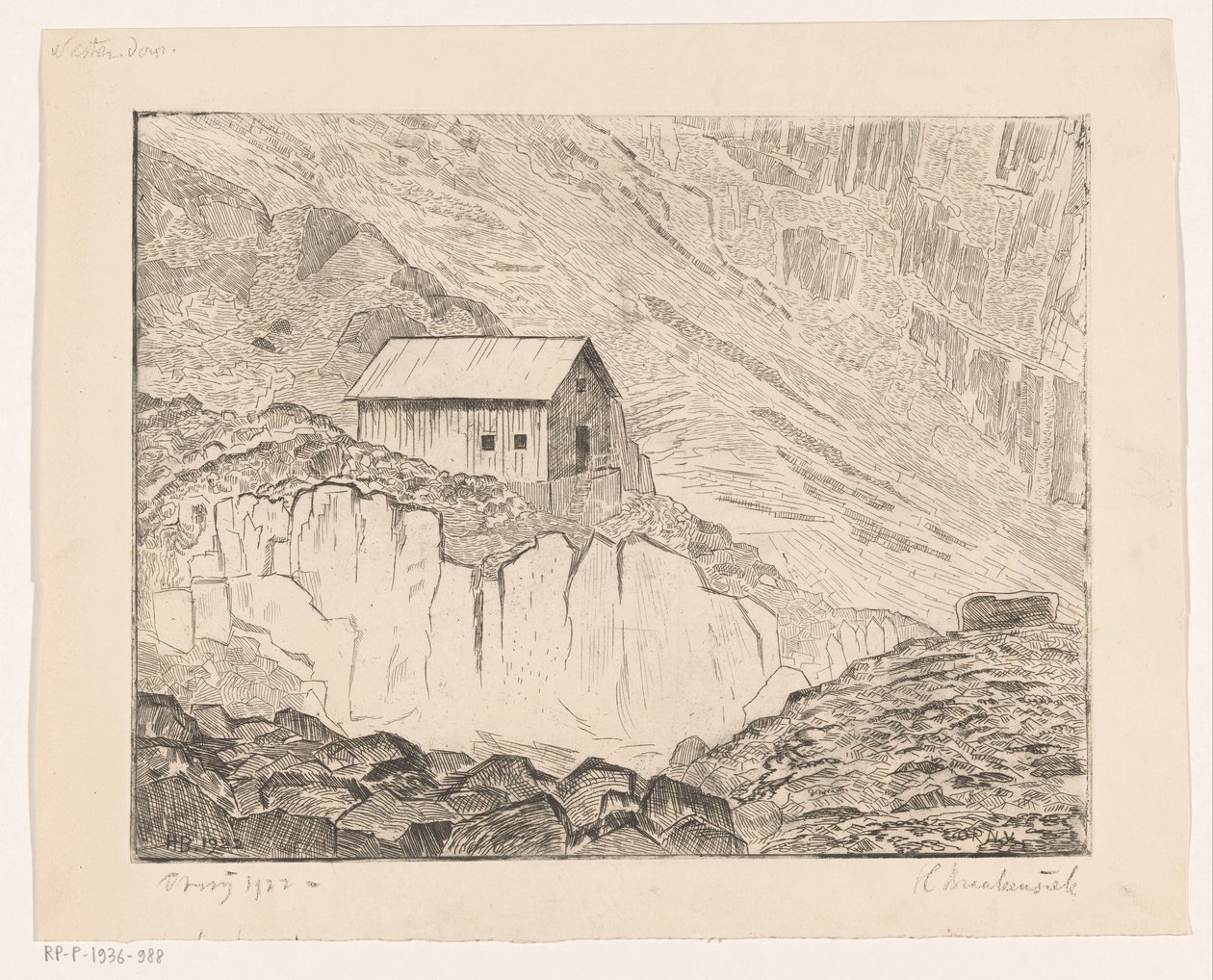 Dům na hoře od Henri Braakensiek (signed by artist)