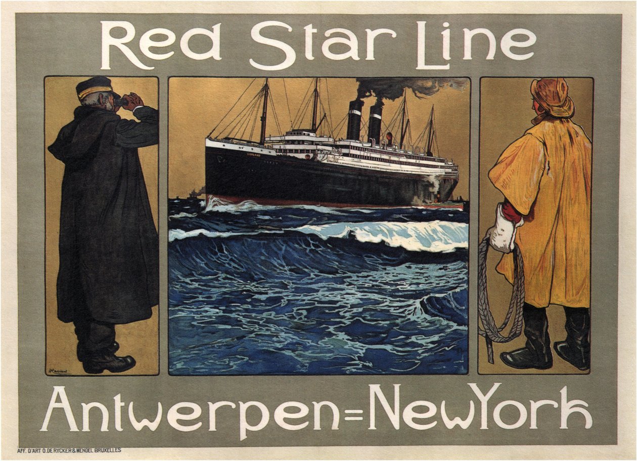 Red Star Line, 1908 od Henri Cassiers