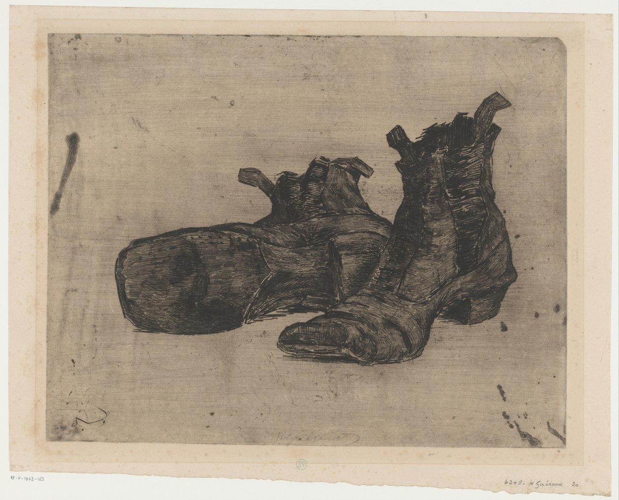 Pár bot od Henri Charles Guérard (signed by artist)