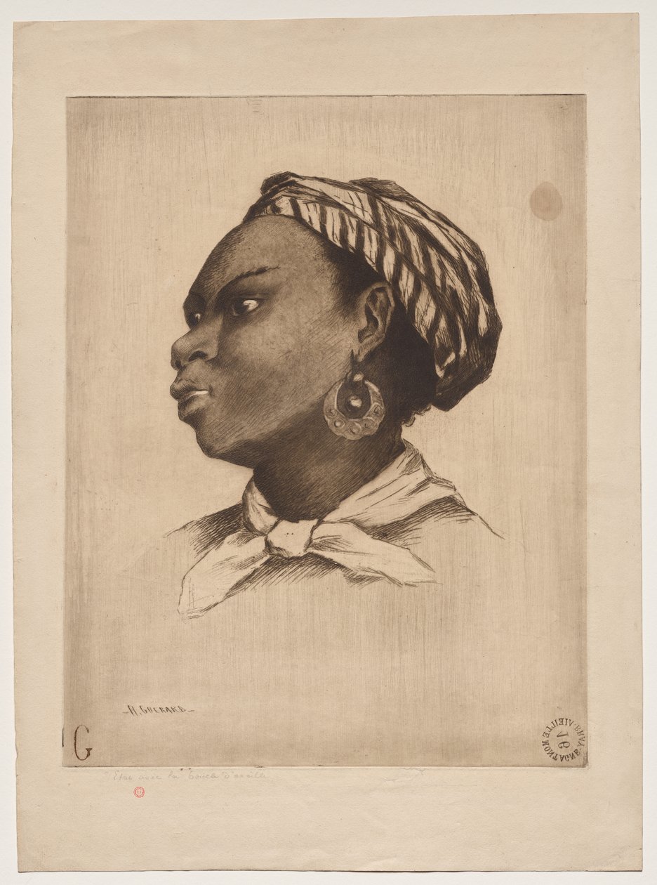Afričanka po Evě Gonzalèsové od Henri Charles Guérard