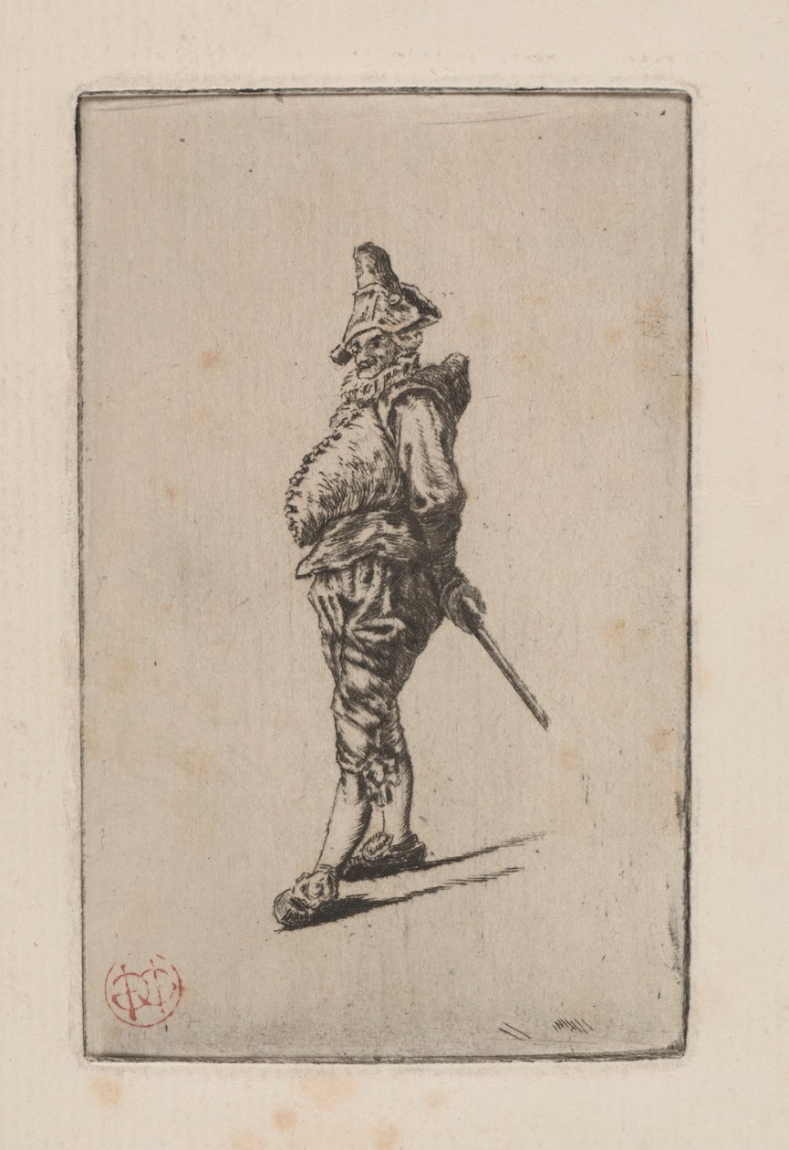 Punchinello, po Meissonier, 1876. od Henri Charles Guérard
