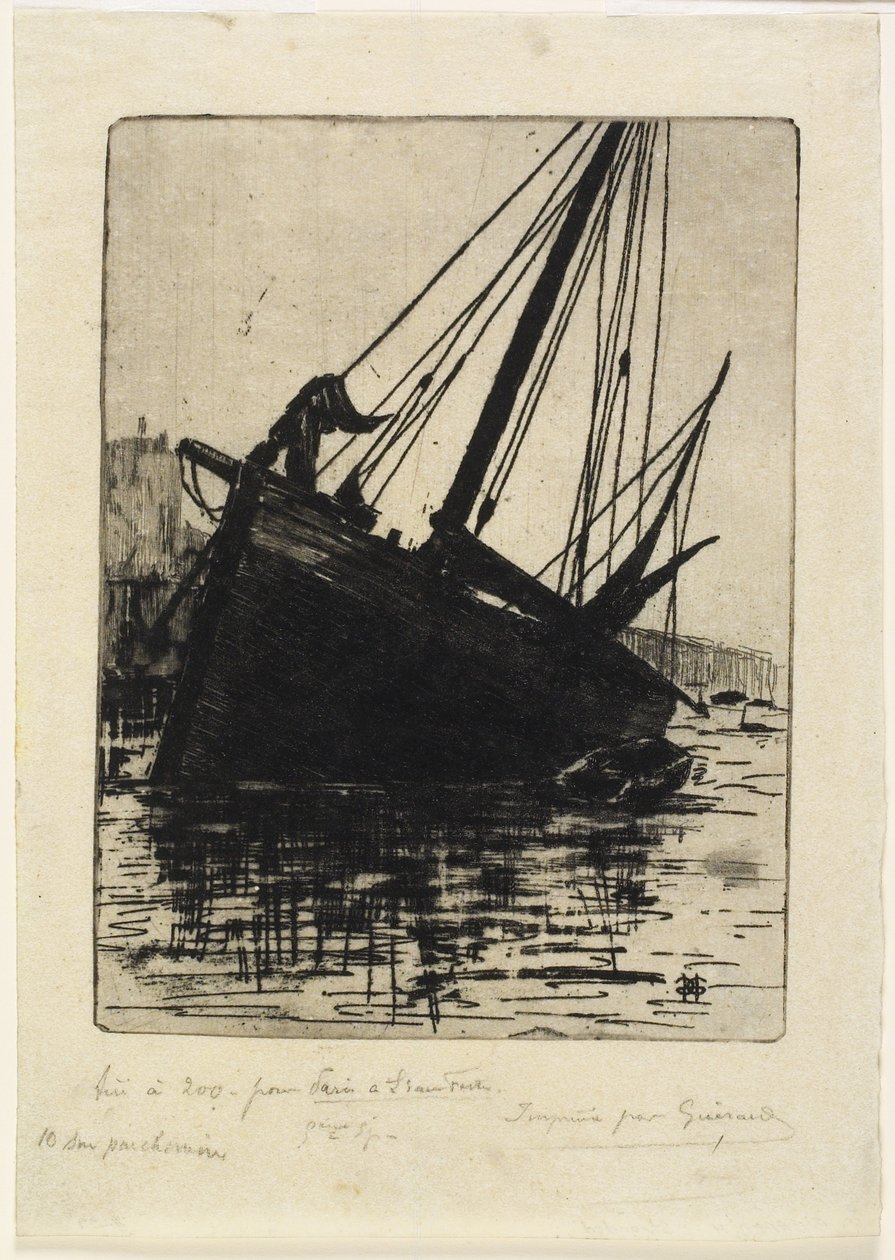 Stranded, kolem roku 1888 od Henri Charles Guérard