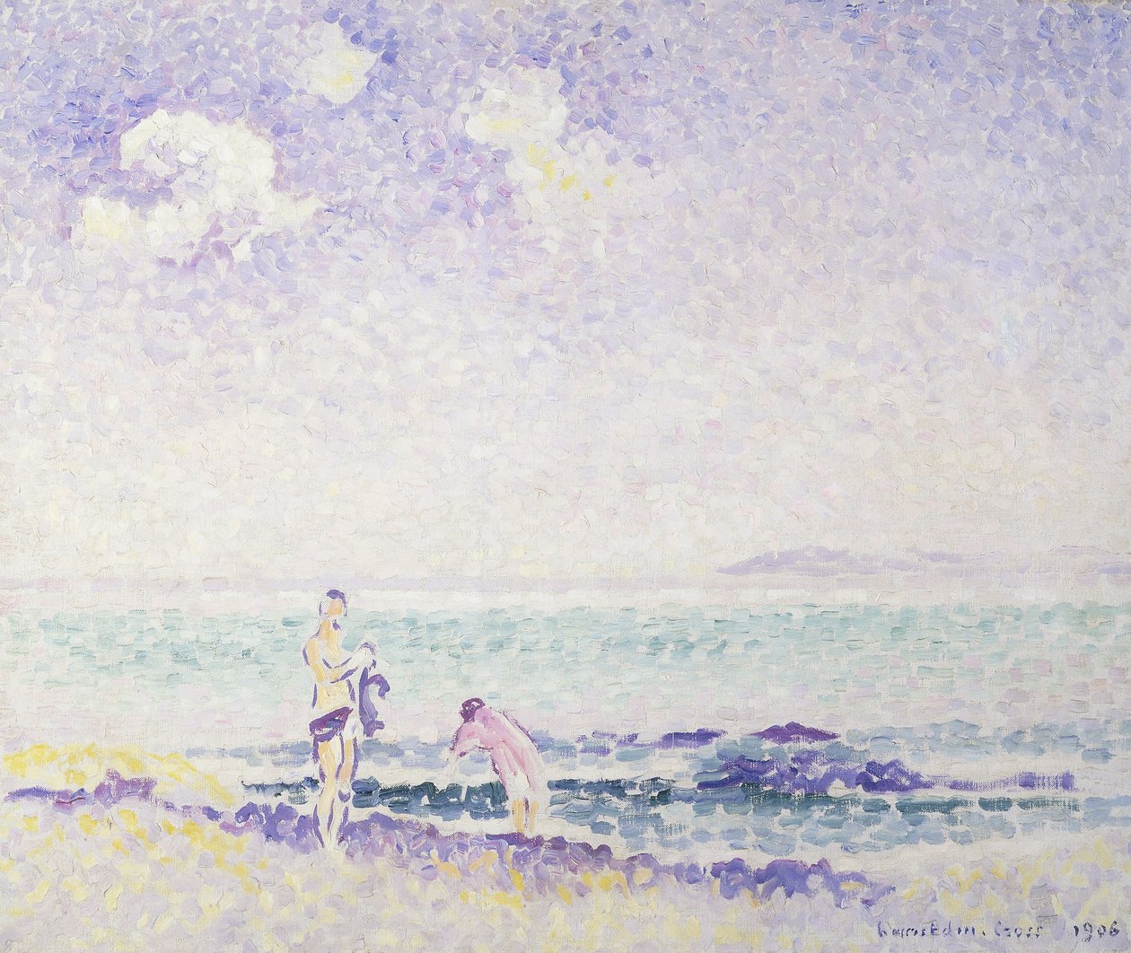 Koupající se; Koupání, 1906 od Henri Edmond Cross