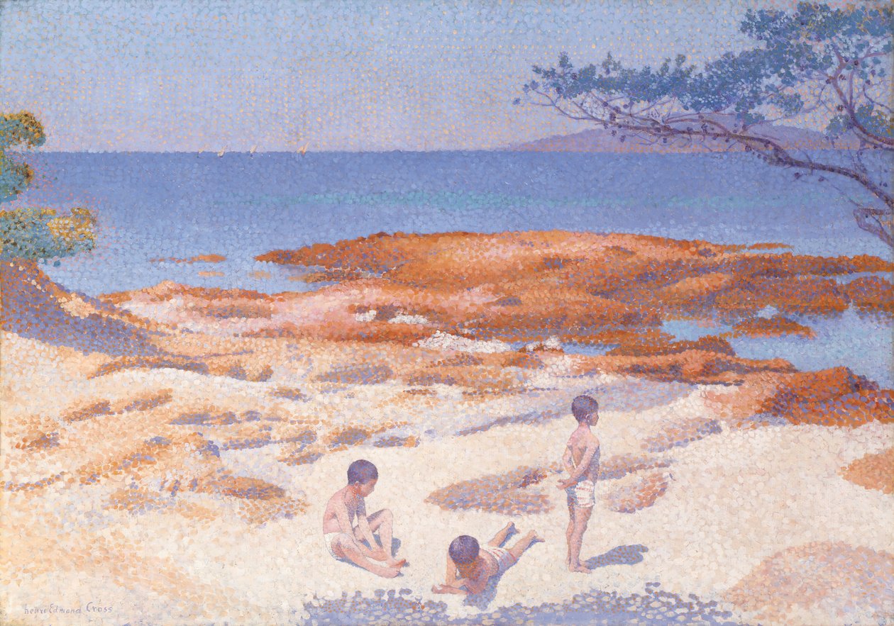 Pláž v Cabasson Baigne-Cul, 189192. od Henri Edmond Cross