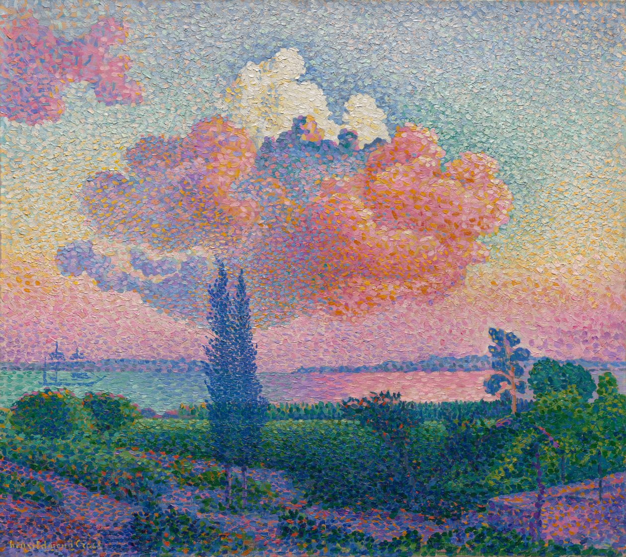 Růžový oblak od Henri Edmond Cross