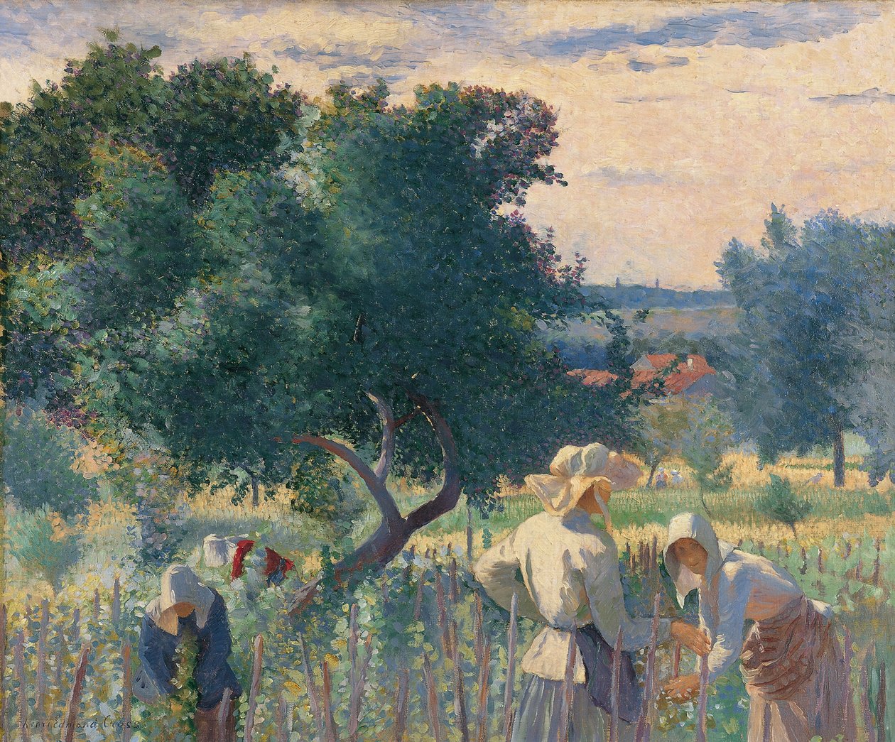 Ženy svazující révu od Henri Edmond Cross