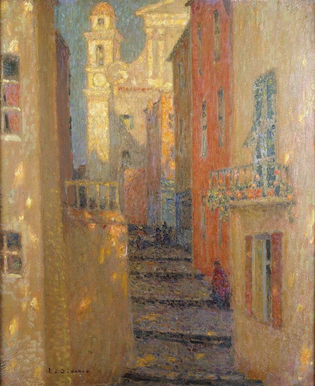Kostelní ulice od Henri Eugene Augustin Le Sidaner