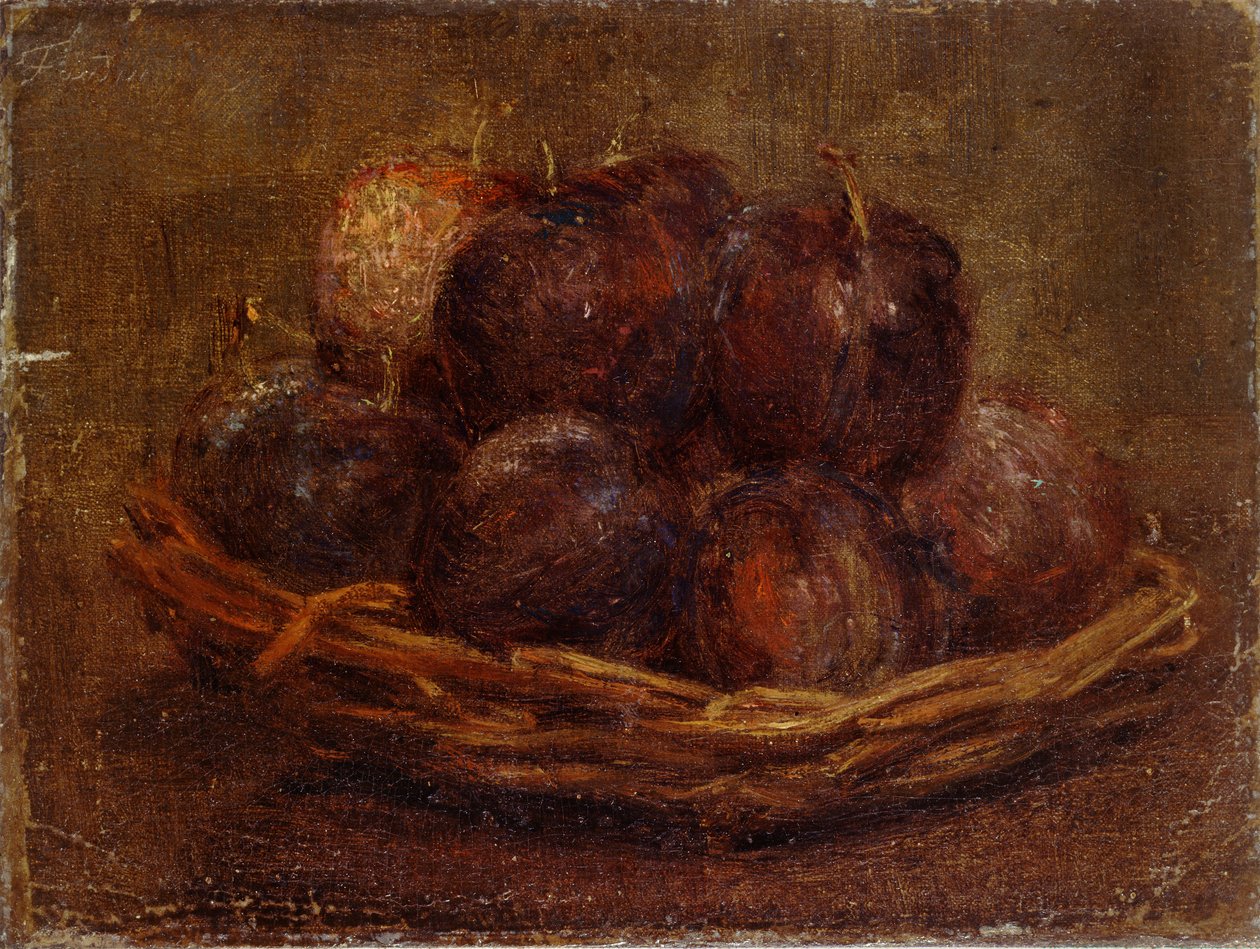 Košík švestek, 1869 od Ignace Henri Jean Fantin Latour