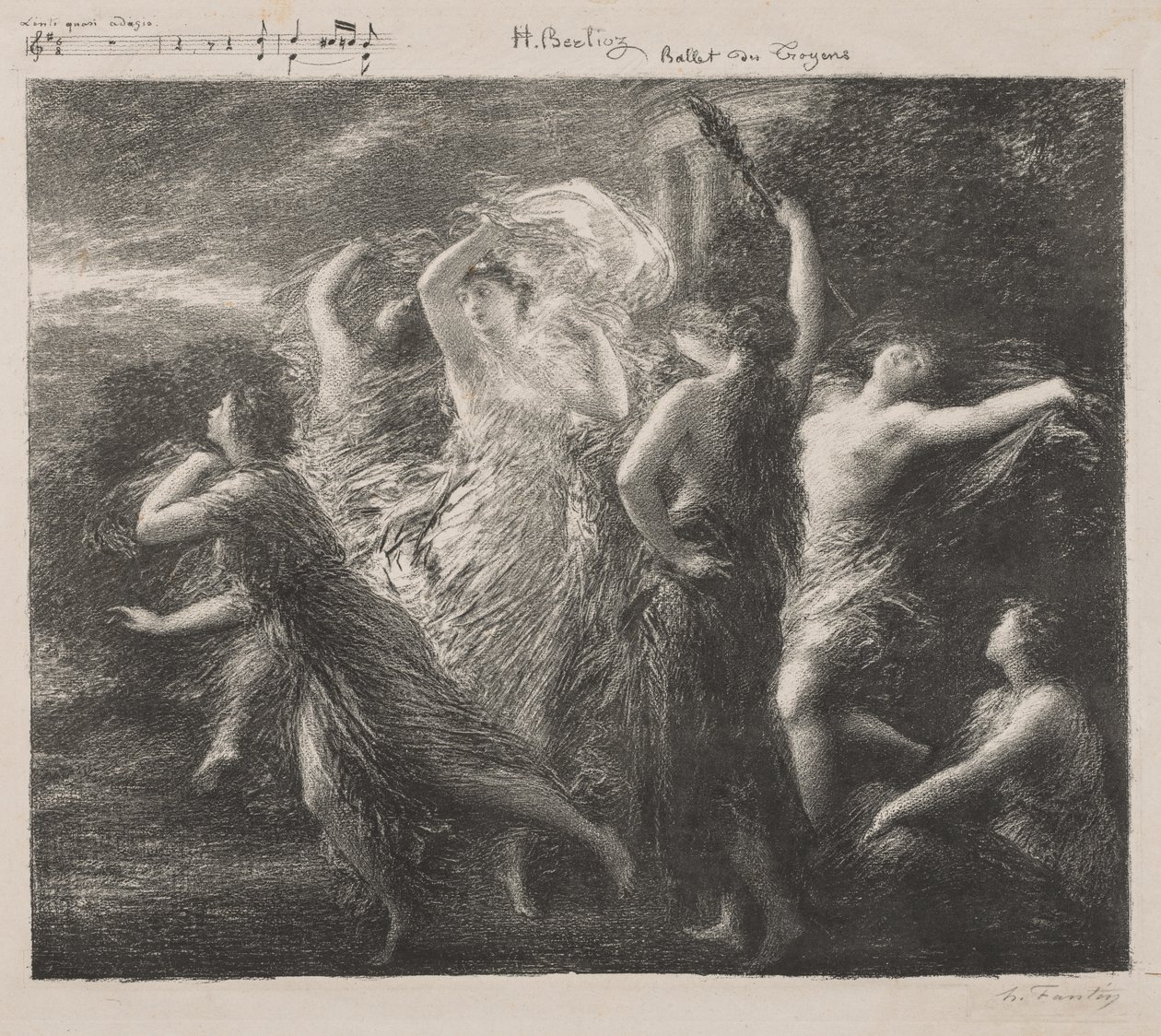 Ballet du Troyons od Ignace Henri Jean Fantin Latour