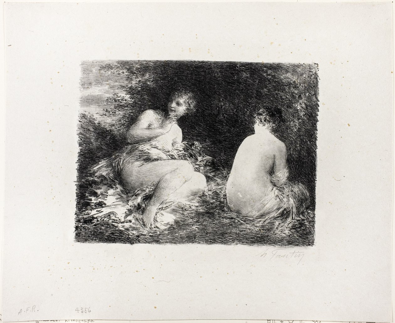 Koupající se ženy, druhý střední talíř od Ignace Henri Jean Fantin Latour