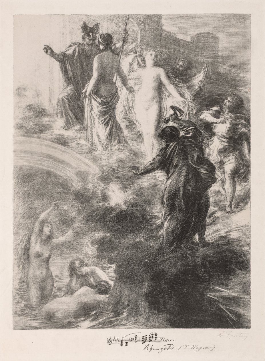 Finále Rhinegold, 1877. od Ignace Henri Jean Fantin Latour