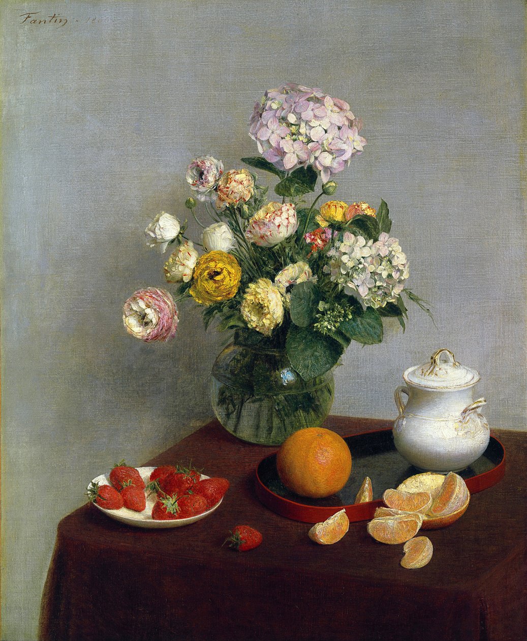 Květiny a ovoce od Henri Fantin Latour