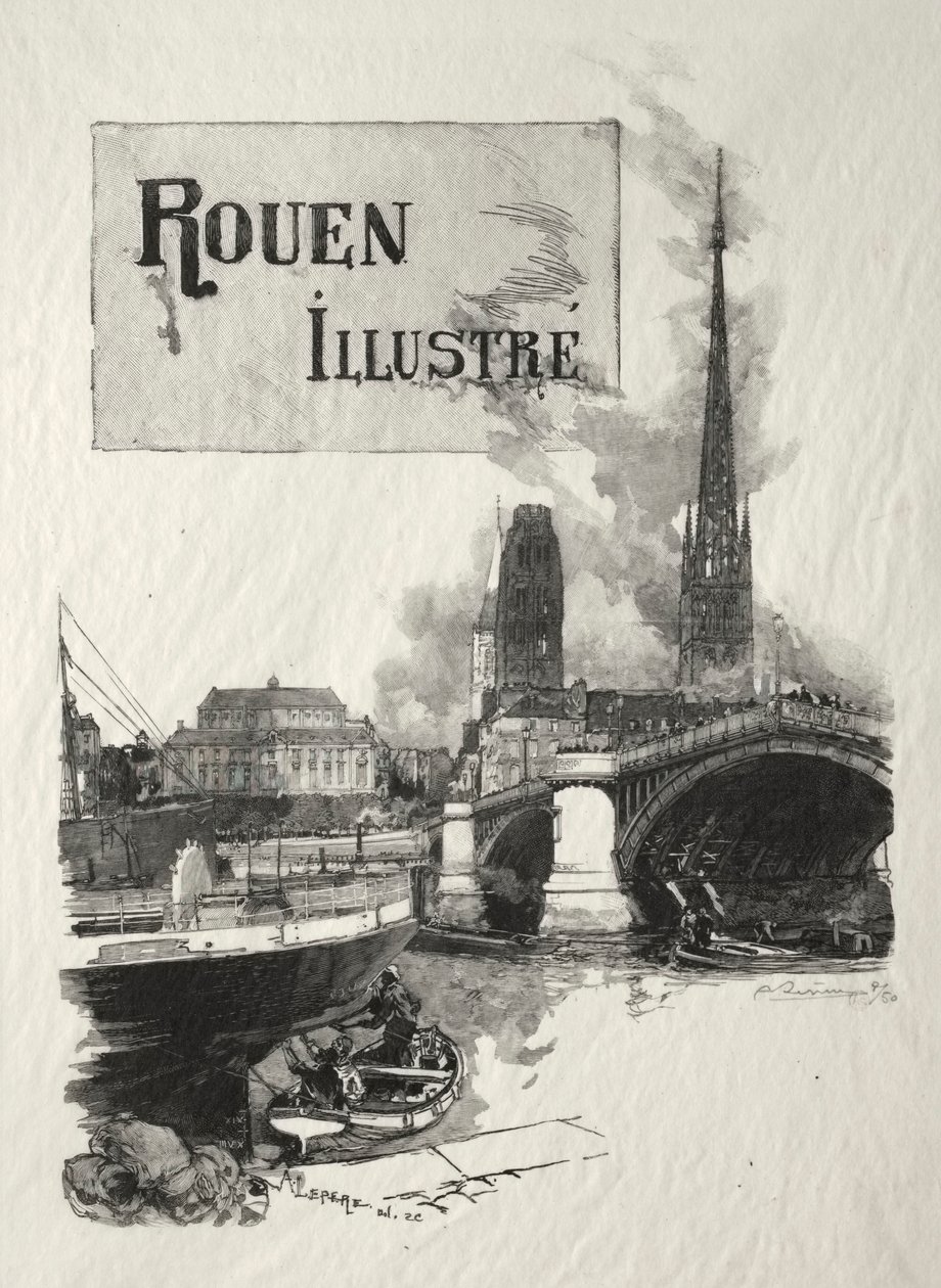 Frontispis z Illustrated Rouen od Ignace Henri Jean Fantin Latour