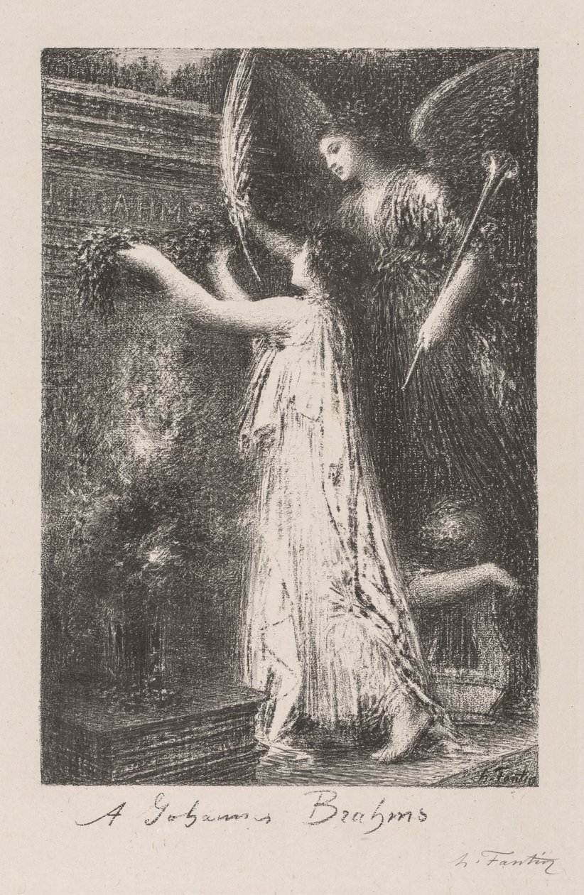 Johannesi Brahmsovi od Ignace Henri Jean Fantin Latour
