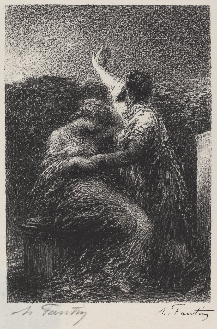 Mág Balthazar a Fatima od Ignace Henri Jean Fantin Latour